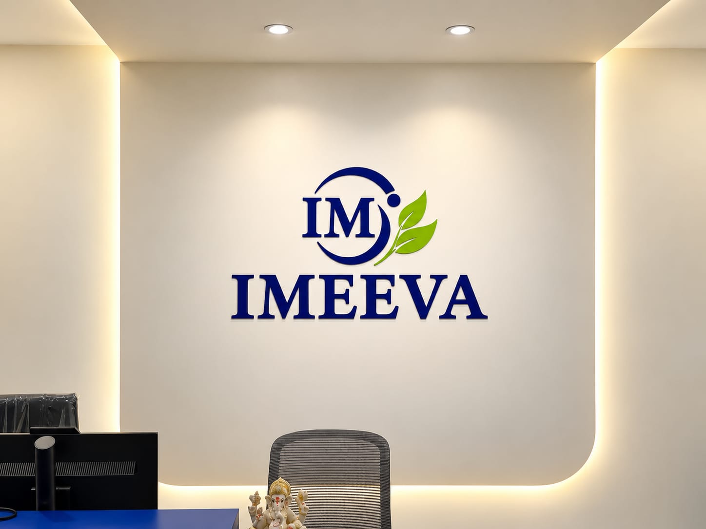 Imeeva identity displayed inside the clinic